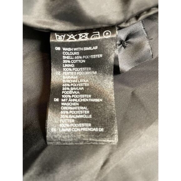 H&M Jacket 12 Black Double Breasted Long Line Collared Pintuck Long Sleeve Lined - Picture 7 of 8